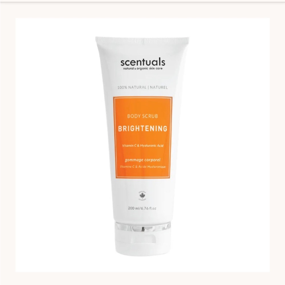 Brand new scentuals Brightening Body Scrub with vitamin c and hyaluronic acid